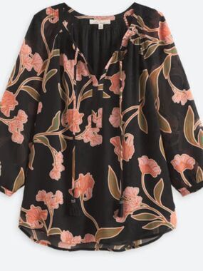 NWOT Black Lined Les Serein Blouse -  Stitch Fix - Size S